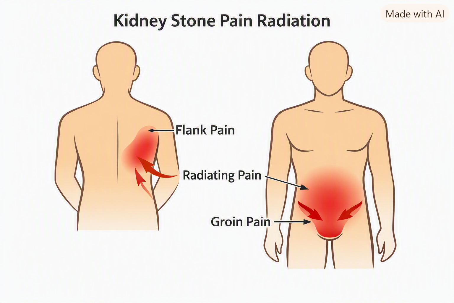 Kidney Stone Pain Radiation Diagram